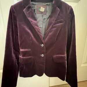 J. Crew Purple Velvet Blazer